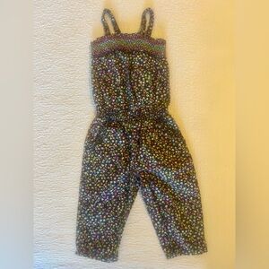 Cherokee Girls Floral Jumpsuit Size 3T Sleeveless Casual One-Piece